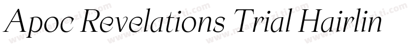 Apoc Revelations Trial Hairline字体转换